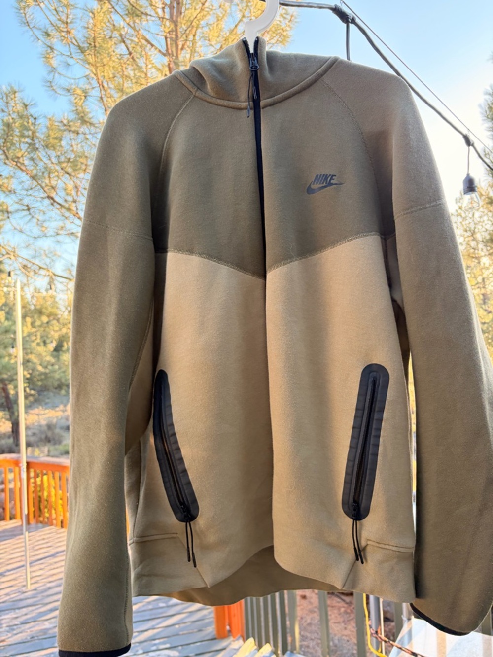 Nike Tech Fleece Jacket Olive Green Mens size Large
